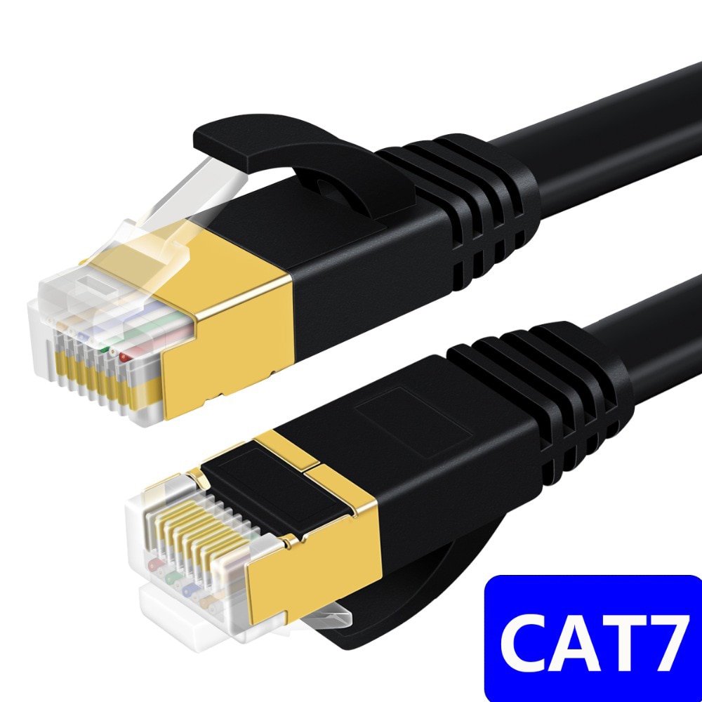 CAT7 Cat8 Lan Kabel RJ45 Kat 7 8 Kabel Rj 45 Ethernet Netwerk Kabel Korte Patch Cord 30Cm 10M 15M 20M Voor Laptop Router Pc Kabel