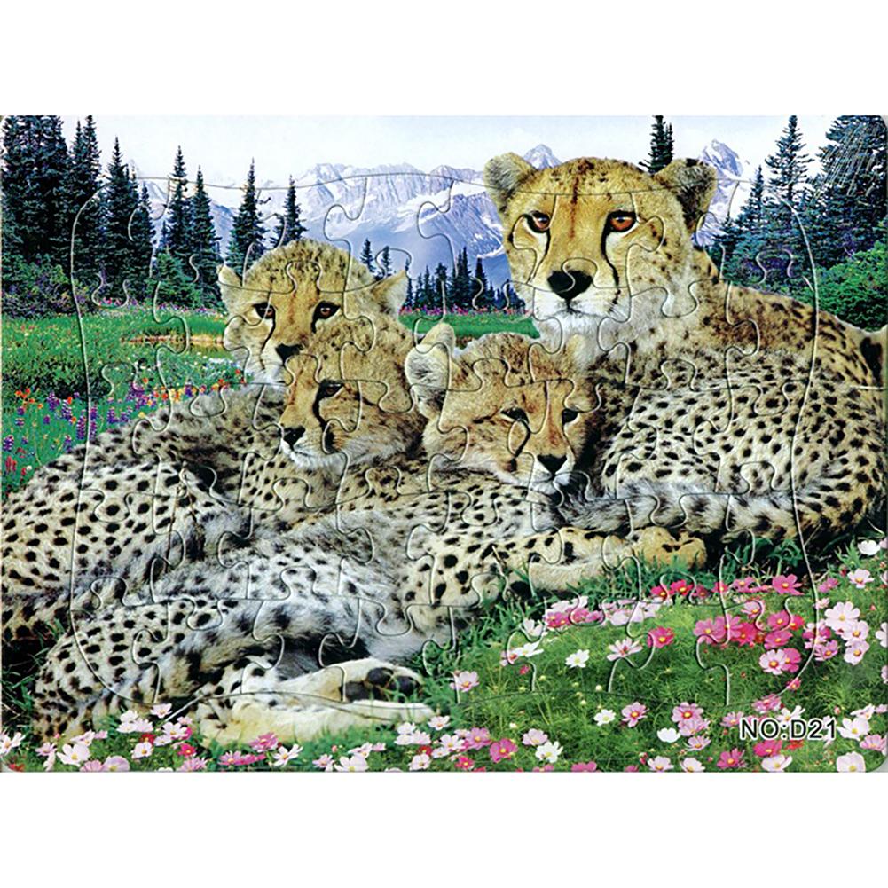 1000 Stuks Schilderen Puzzel Papier Puzzel 40 Slice Wild Dier Wereld Papier Cartoon Puzzel Speelgoed Kinderen Educatief Speelgoed Room Decor