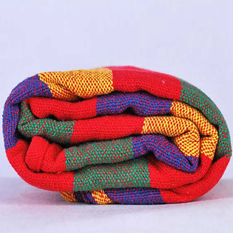 rainbow Outdoor Leisure Single canvas Hammocks Ultralight Camping Hammock with backpack