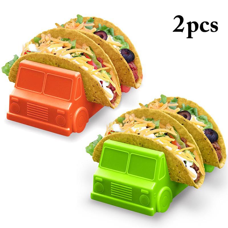 2 stk praktisk tacoholder i plast, brettstativ stekeovn oppvaskmaskin trygt restaurant grille bakeutstyr baketøy: misligholde tittel