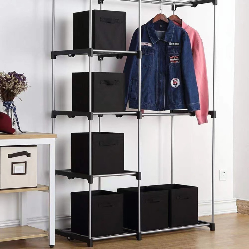 Organisateur de tiroir d'armoire de poubelle de rangement de tissu non tissé, boîte de rangement de vêtements et de sous-vêtements, fournitures pour la maison, stockage de jouets d'enfants