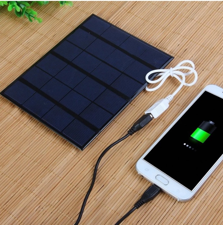 USB solar mobiele lader voor mobiele power, 3.5 w solar charger polykristallijne zonnecel zonnepaneel