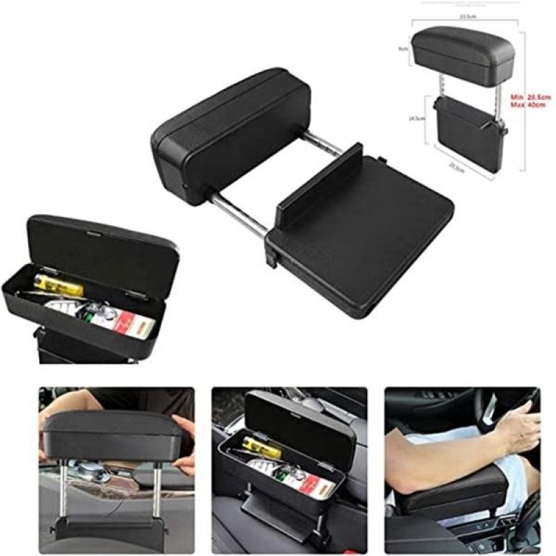 Boîte d'accoudoir de voiture universelle Support de coude Console centrale de voiture réglable repose-bras