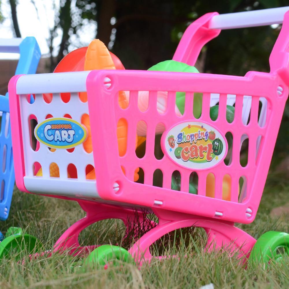 Mini carrito de compras de supermercado de simulación, juguete de plástico, para niños, D2t6
