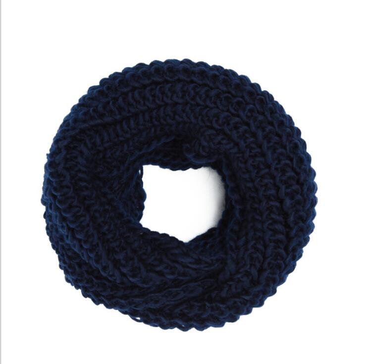 Winter Scarf Knitted Scarves Collar Neck Warmer Woman's Crochet Ring Spain Loop Women Scarves For Lady