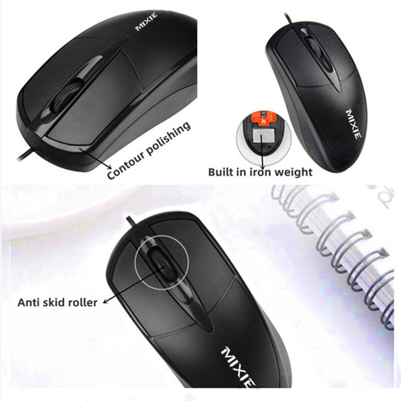 USB Wired Mouse for Asus/HP/Dell/Lenovo Universal Laptop Wire Accessories USB Gaming Mouse Home Office PC Mice Wired
