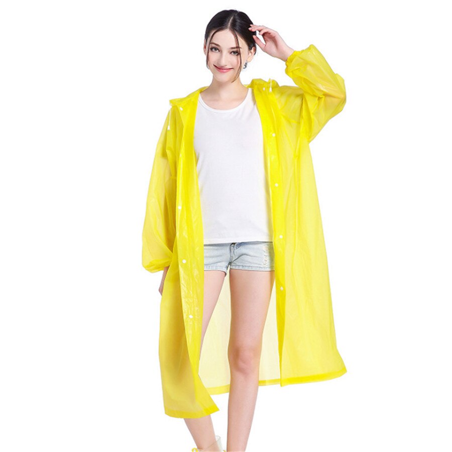 Chaqueta impermeable transparente de EVA para hombres y mujeres, impermeable, impermeable, Poncho con capucha para acampar, impermeable