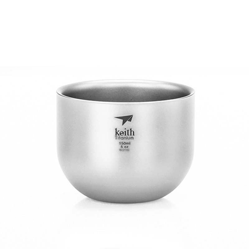 Titanium Theekopje Dubbele Muur Sap Water Cup 150Ml Koffie Mokken Onbreekbaar Stapelbaar Pint Kopjes Koffie Mok Drinkbekers