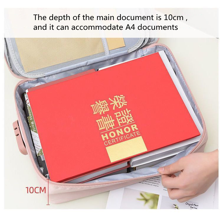 Large-capacity Document Storage Organizer Bag File Container Bills Folder File U Disk Arrange Briefcase Practical Accessories