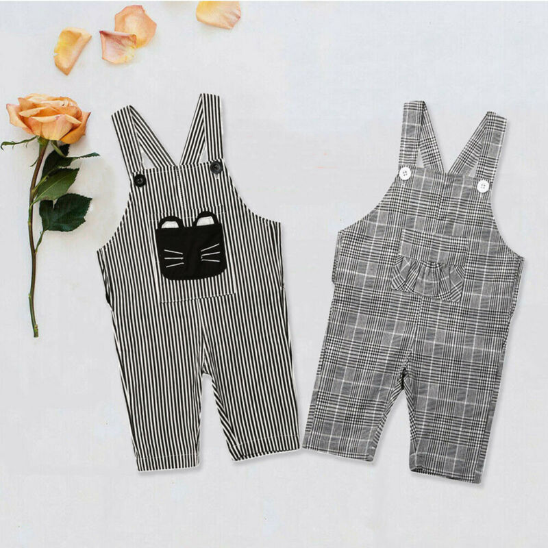 Uk Peuter Kids Baby Jongens Meisjes Broek Overalls Broek Jarretel Jumpers Jumpsuits 0-3T