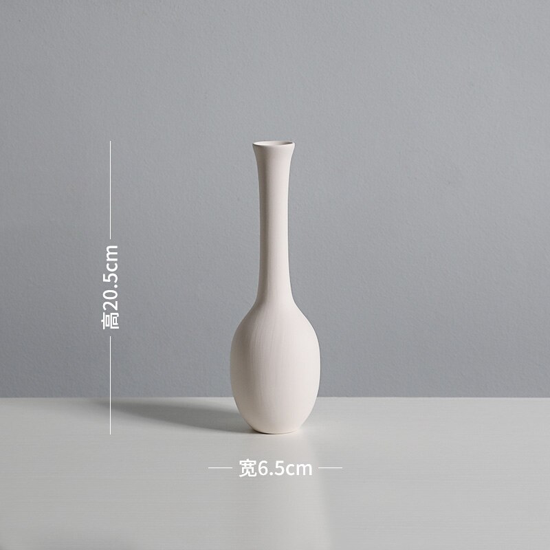 Nordisk dekorasjon hjem vanlig keramikk vase hvit vase minimalistisk dekorasjon mini keramikk vase stue dekorasjon tilbehør: J