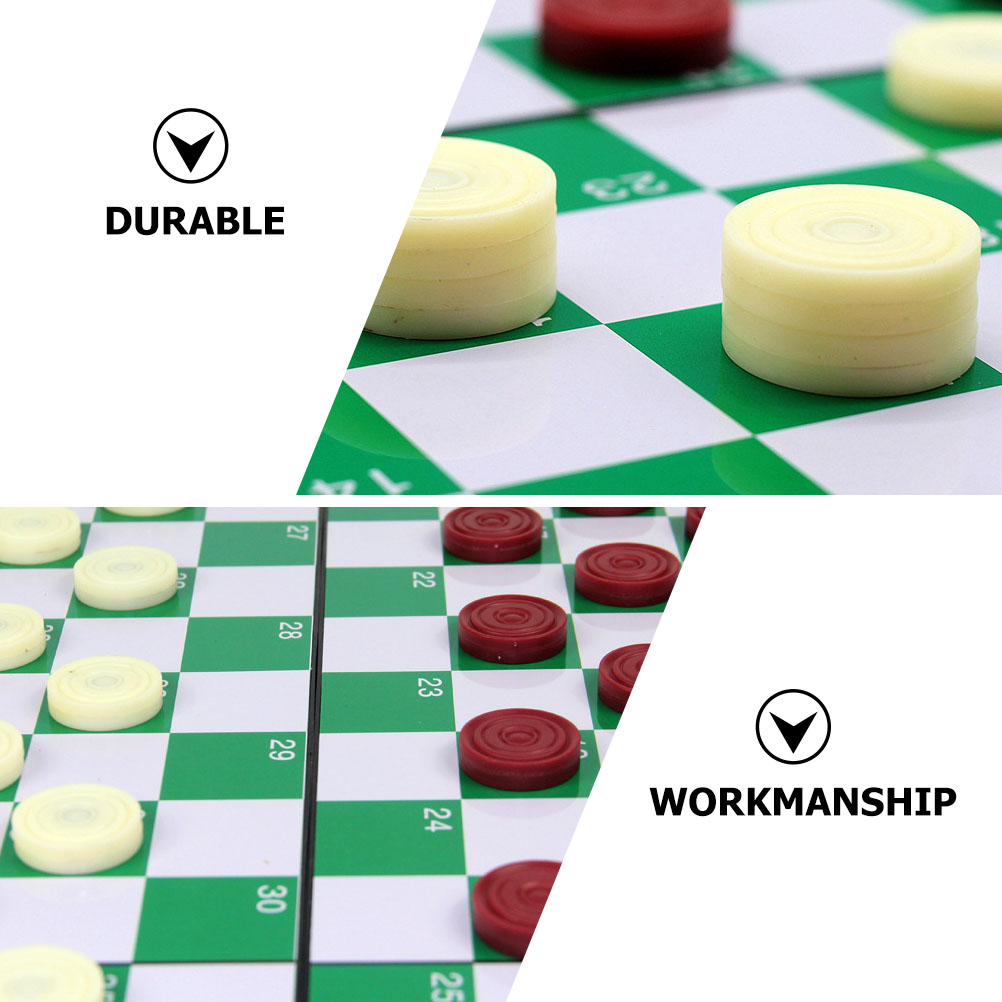 1 Set Foldable Checkers Checkers Magnetic Checkerboard Educational for Toddlers Adults Kids