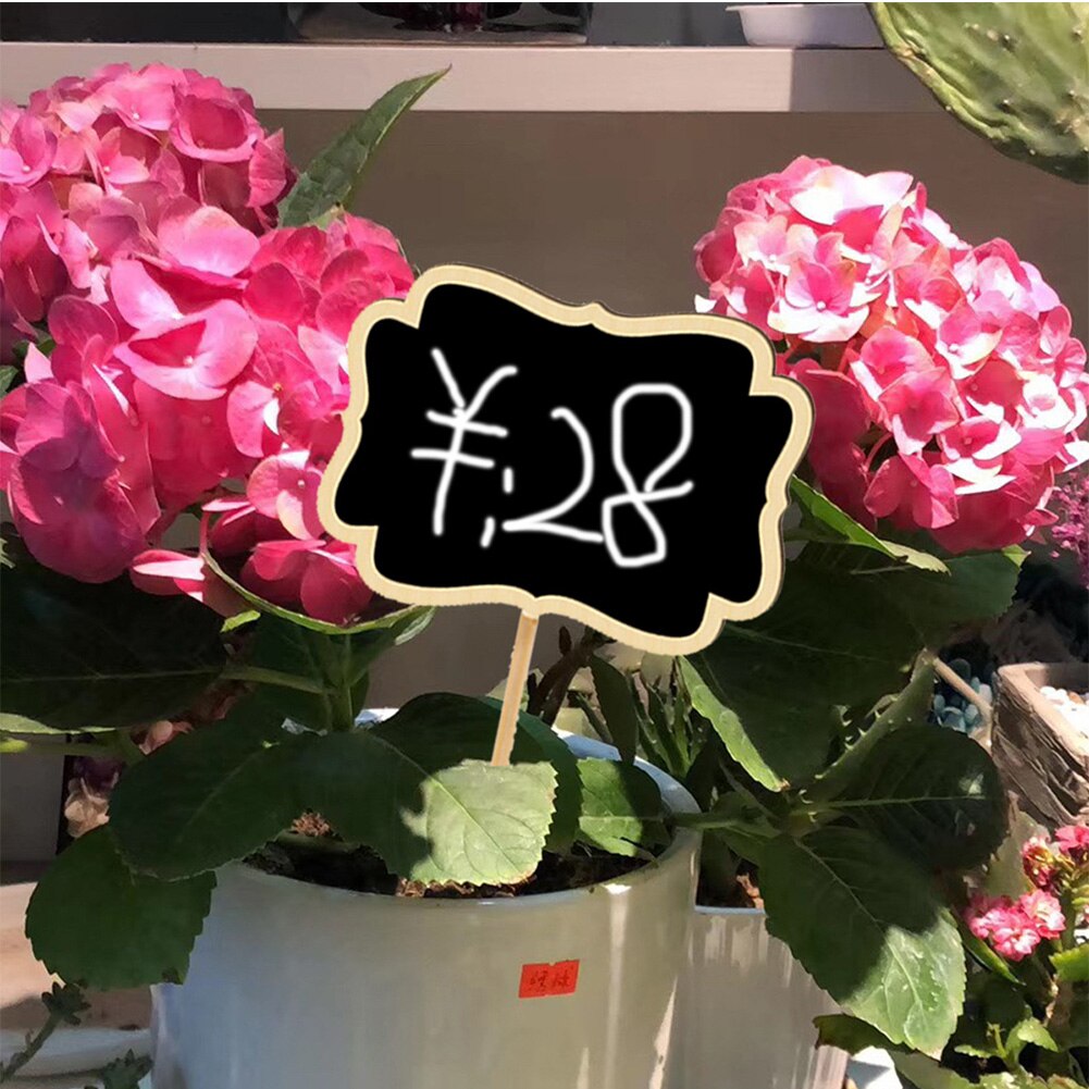 10 stk/sæt plantemærker lille med tavle holdbart træ t type hjem blomster grøntsagsetiketter frugt landbrug havetuscher