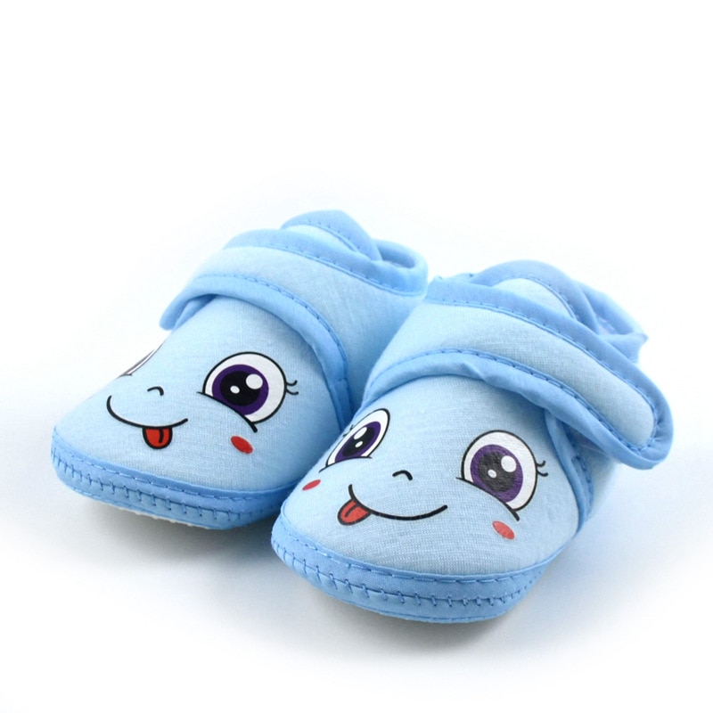 DOGEEK Spring Cute Baby Shoes Cribe Shoes Soft Sole Non-slip Cartoon Baby Toddler Shoes Infant Boy Girl First Walking Shoes: Blue / 13-18 Months(12cm)
