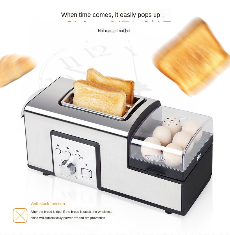 Toaster Breakfast toaster steaming and boiling Multifunctional stainless steel Steam egg Machine 220V 1PC