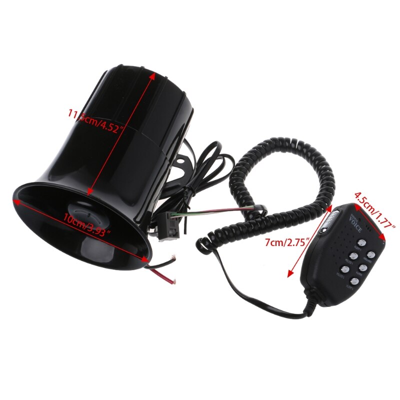 Auto alarm sirene hoorn - 6 Tone Sound Sirene Hoorn Speaker Systeem 12V | Sirene Luchthoorn Luidspreker voor Auto Auto Van Truck, Luid Elektrisch