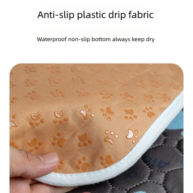 Mata chłodząca dla zwierząt z nadrukiem cyfrowym, tkanina o fakturze ptasiego oka i chłonna bawełna - wodoodporna i antypoślizgowa z TPU, idealna robić legowiska dla zwierząt.