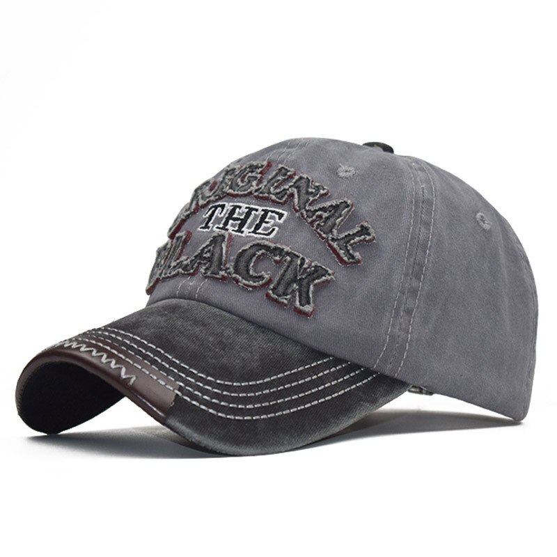 Verstelbare katoenen baseballpet voor heren, vintage snapback pet voor dames, streetwear, distressed, gescheurde hiphoppetten: A2