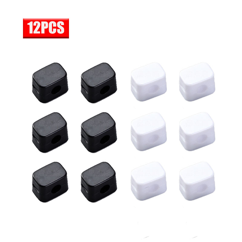 1/6/12 Stuks Magnetische Kabel Clips Zelfklevende Snoer Houder Kabelmanagement Winder Protector Desktop Tidy Usb lader Kabel Houder: Deep Blue