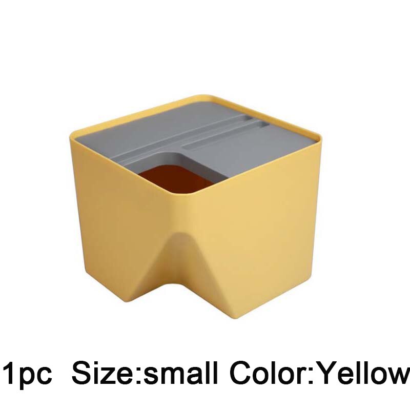 Keuken Prullenbak Prullenbak Gestapeld Sorteren Nul Afval Papelera Compost Vuilnisbak Vuilnisbak Barthroom: 1pc small yellow