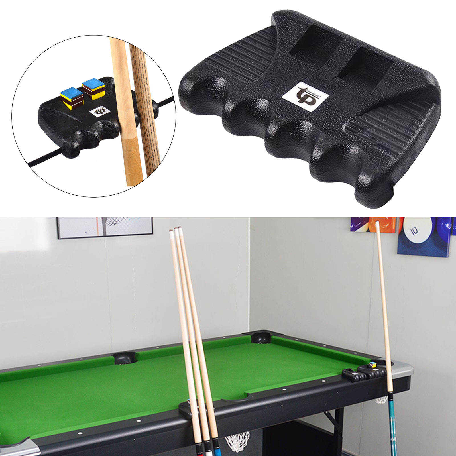 Portable Pool/Billiards Cue Stick Holder/Rack/Rest Snooker - 2-4 Place
