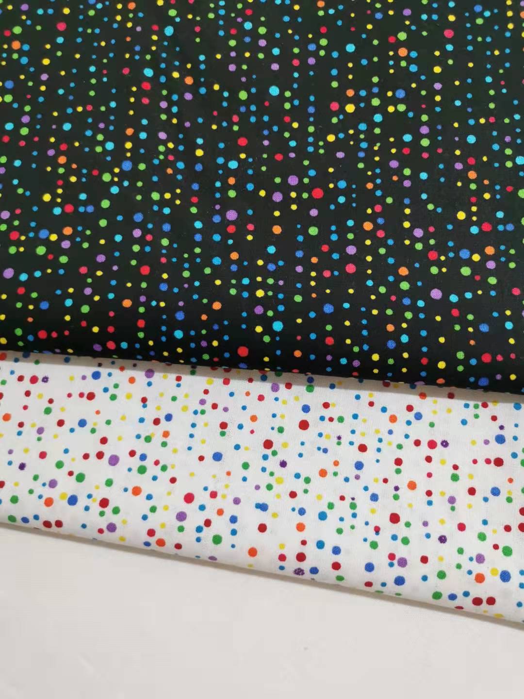 Tissu en coton multicolore arc-en-ciel, plusieurs couleurs, motifs à pois, bricolage, couture de vêtements, Patchwork