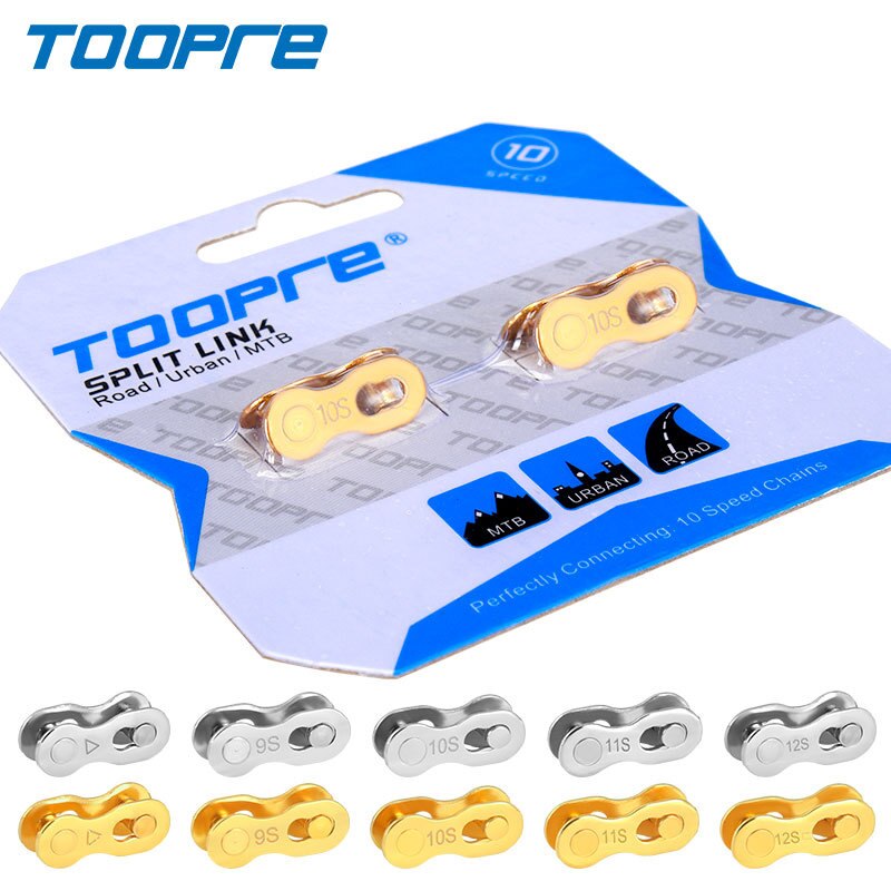 TOOPRE MTB Road Bike Chain Missing Link 6-7-8S/9/10/11/12 Speed Urban Bicycle Chain Connector Carbon Steel Cycling Accessories