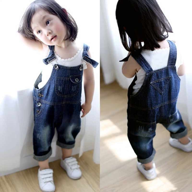 Frühling Herbst freundlicher Overall Mädchen Jungen Denim Jeans Tasche Gesamt Lätzchen Hosen freundlicher Baby Gesamt Z119 NSV775