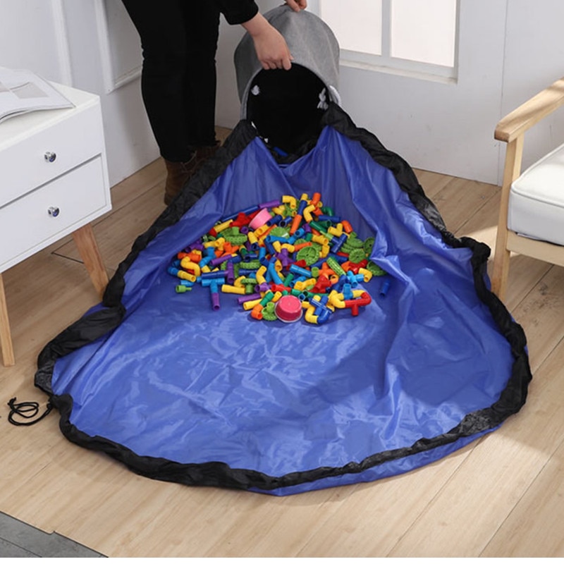 1.5M 2 In 1 Portable Kids Toy Storage Basket Bag Speelkleed Speelgoed Schoon Up Opslag Container Kinderen Speelgoed organisator Koord Pouch