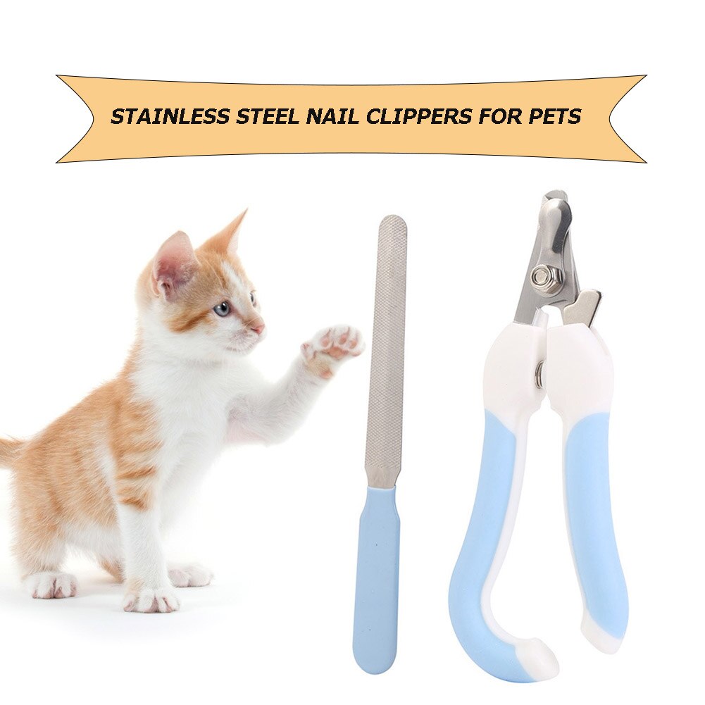 Dierbenodigdheden Nagelknipper Nagelvijl Set Antislip Handvat Arbeidsbesparende Pet Grooming Tool Voor Honden/katten