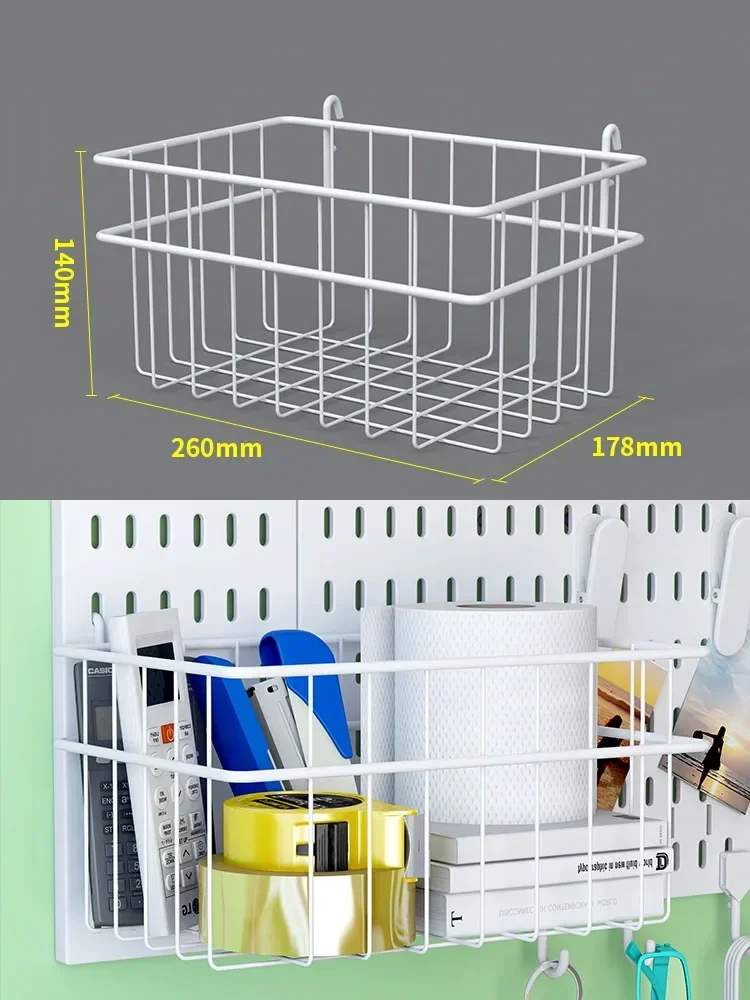 Nordic Pegboard Wall DIY Door Organizer Mounted Rack Garage Panel Shelf Kitchen Display Shelf Accessory Organizer Perforated: Yellow