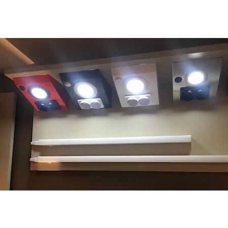 Keittiön työtaso/alakaappi led-valaistus kaksoispistorasia metalli 3w led