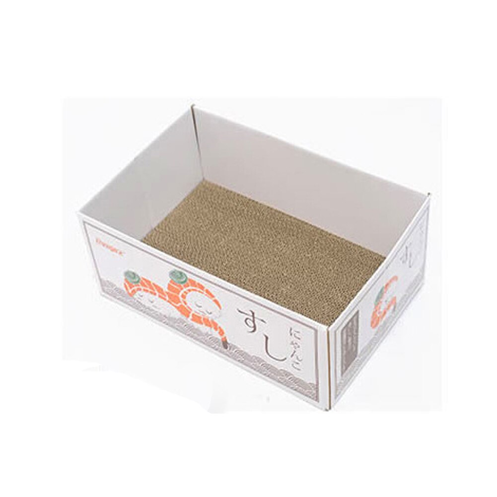 Nido de papel corrugado para gato, cama de cartón para gatos, cartón para rascar, divertida casa para gatos, caja de cartón plegable resistente al desgaste: 6