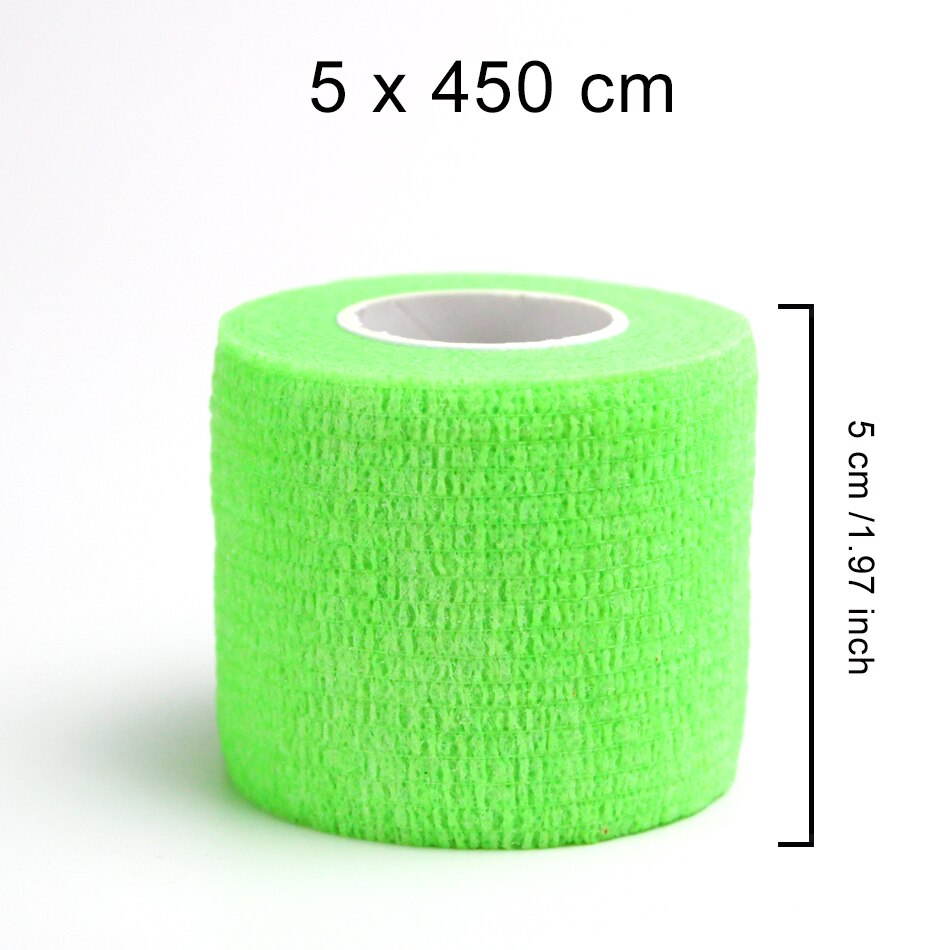 WorthWhile 5CM*450CM Self Adhesive Elastic Bandage Non-woven Fabric Tape Fitness Gear Knee Elbow Support Injury Pad: Green