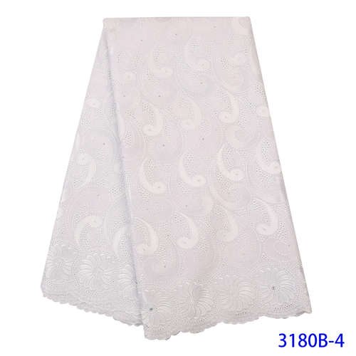 African Lace Fabric Swiss Voile Lace In Switzerland Nigerian Embroidery Lace Fabric for Women KS3180B: 3180B-4