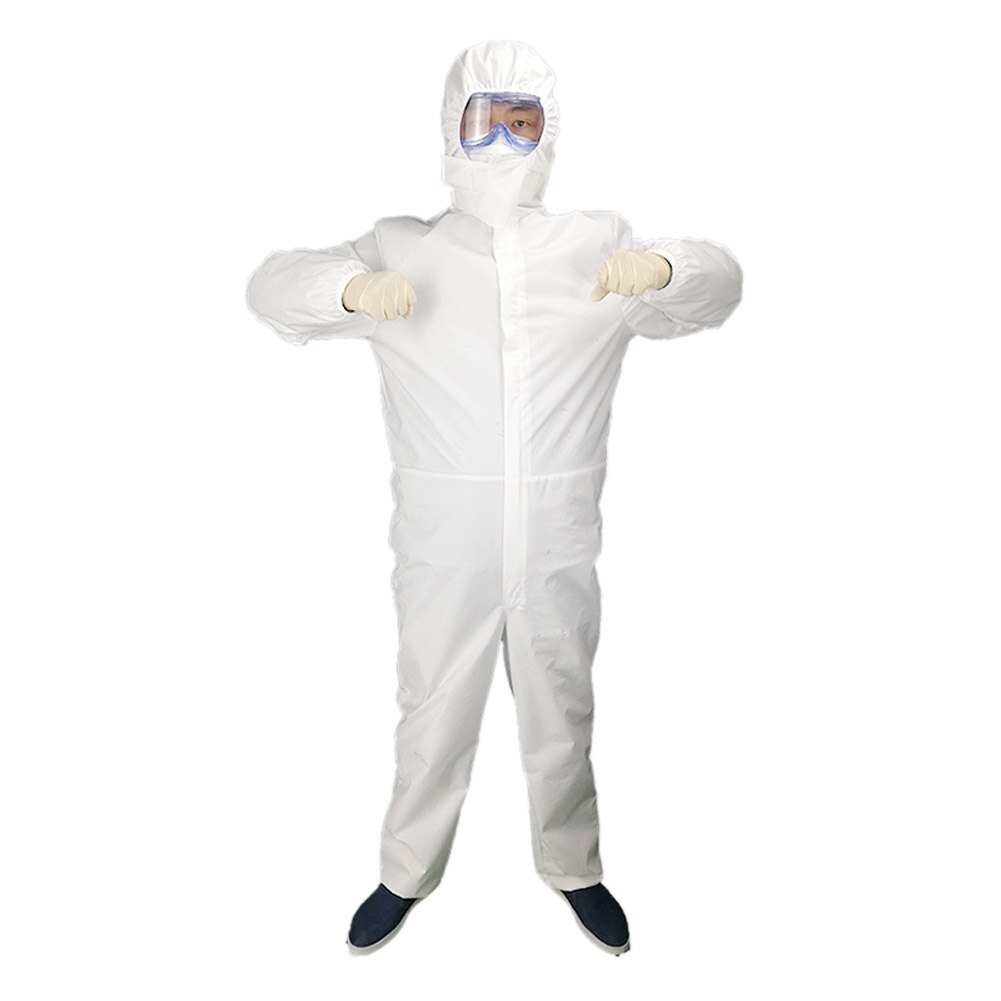 Disposable Waterproof Oil-Resistant Protective Coverall Worker Painting Clothes Overall Suit C1: XXL