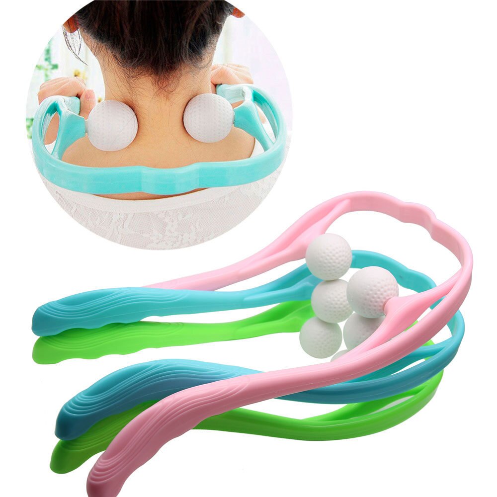 Plastic Pressure Point Therapy Neck Massageador Massagem Relieve Hand Roller Neck Massager for Neck Shoulder Trigger Point