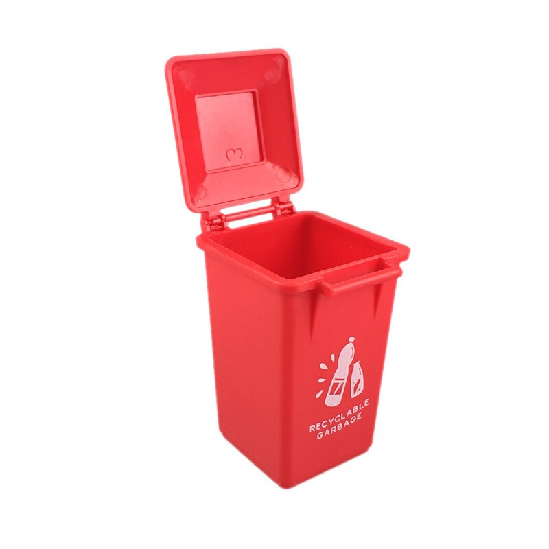 Straßenrand Müll und Recyceln Können Set Bleistift Tasse Halter Einzigen Lkw Dosen: Red