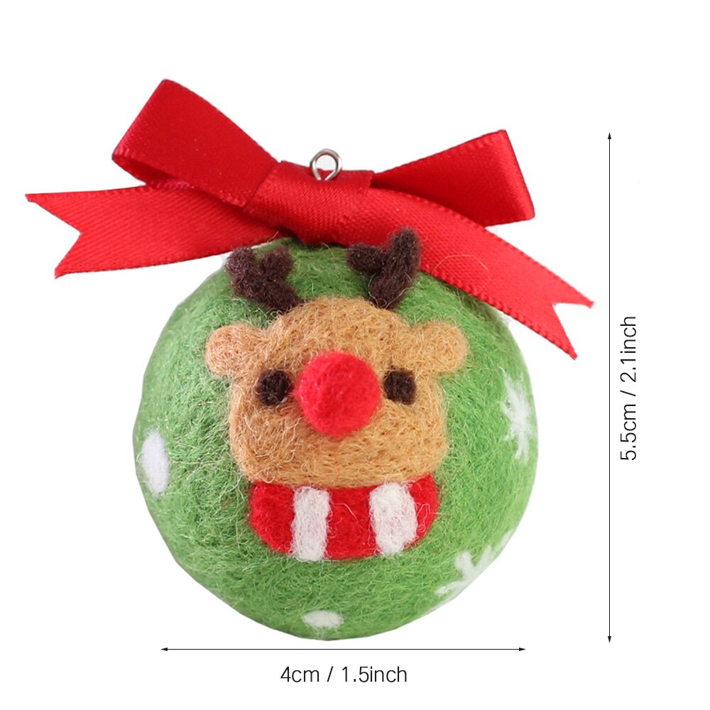 DIY Wool Felt Material Bag Elk Snowman Christmas Tree Wool Felt Maker Christmas Handmade Diy Wool Felt Christmas Keychain