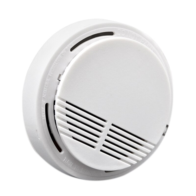 9V/168 433Mhz Wireless Smoke Detector for Wifi / Pstn / Gsm Home Security System White Plastic: Default Title