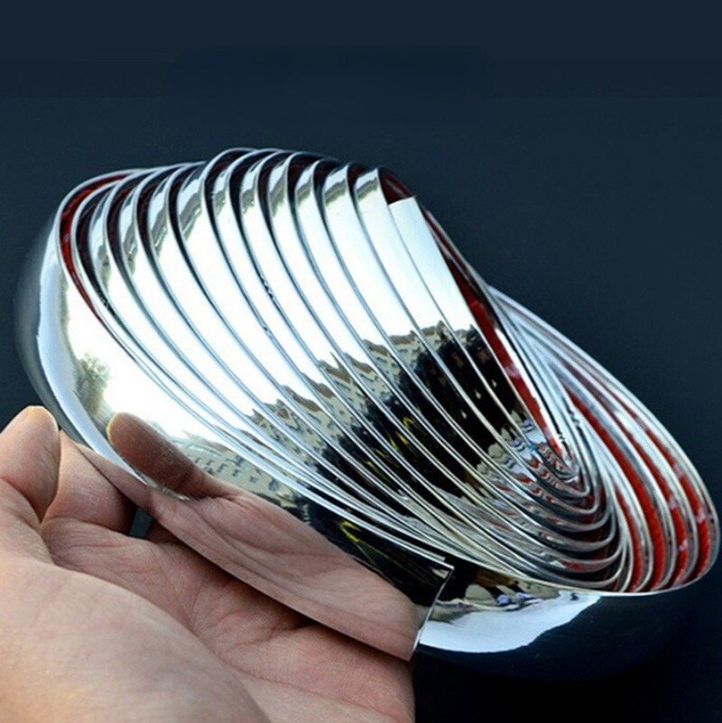 Auto Chrome Moulding Trim Strip Bumper Protector Door Protective Mouldin Styling Door Chrome Strip Car Sticker Детали экстерьеpa
