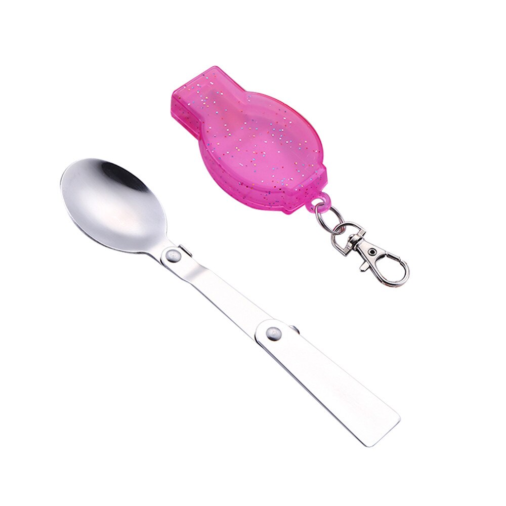 Outdoor Opvouwbare Reizen Camping Gebruiksvoorwerp Roestvrij Pocket Lepel Vork Draagbare Camping Servies Lepel Theelepels: A