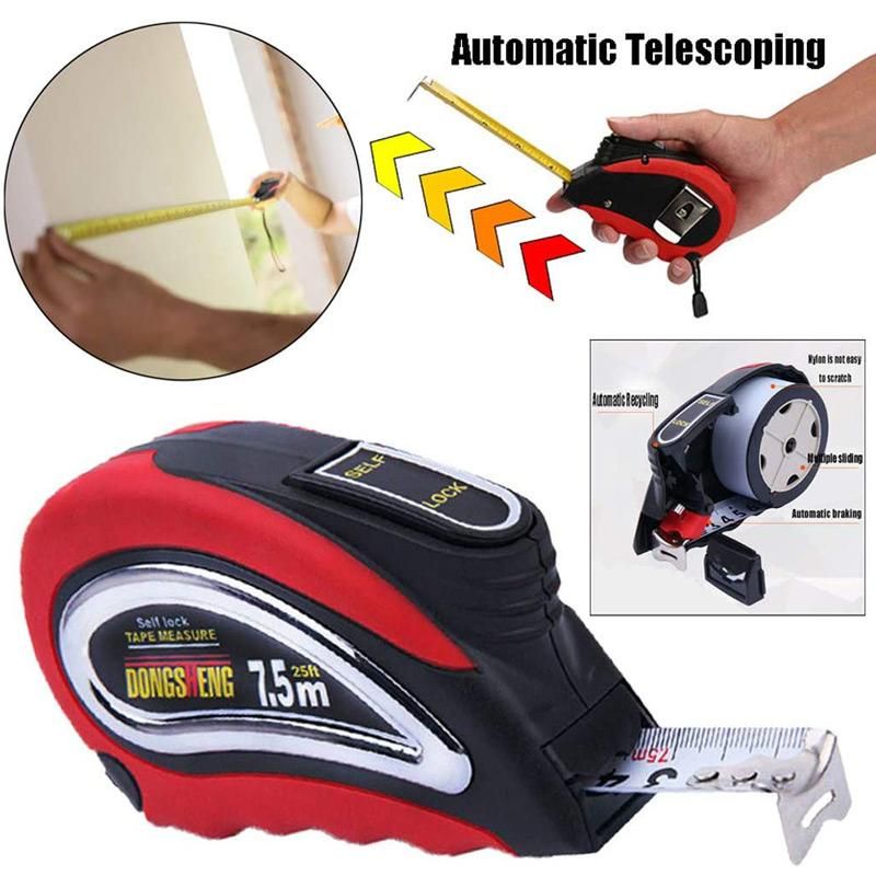 Electric Telescopic Tape Measure Electric Telescopic Tape Measure 3/5/7.5 Meters Self-locking Plastic Tape Measure