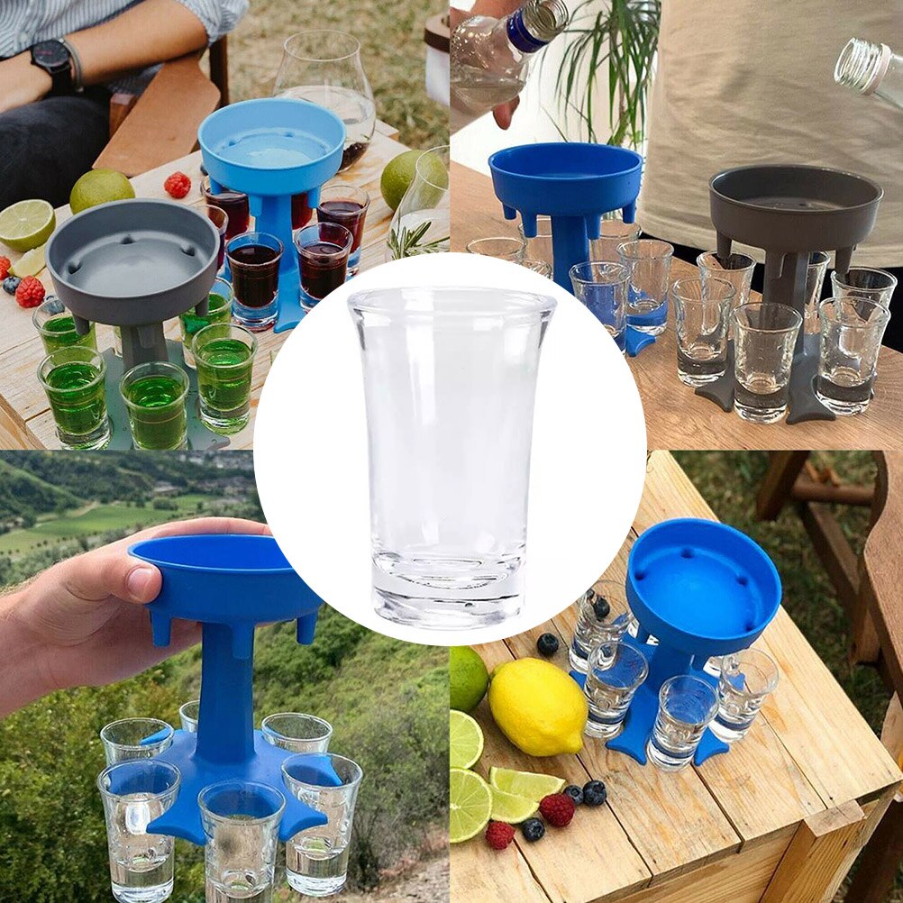 6PCS 1.2-Ounce Shot Glass Heavy Base Shot Glass Set Party Bar Whiskey Shot Glass