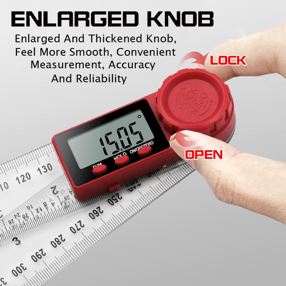 2in1 200MM/300MM Digital Meter Angle Inclinometer Angle Digital Ruler Electron Goniometer Protractor Angle finder Measuring Tool