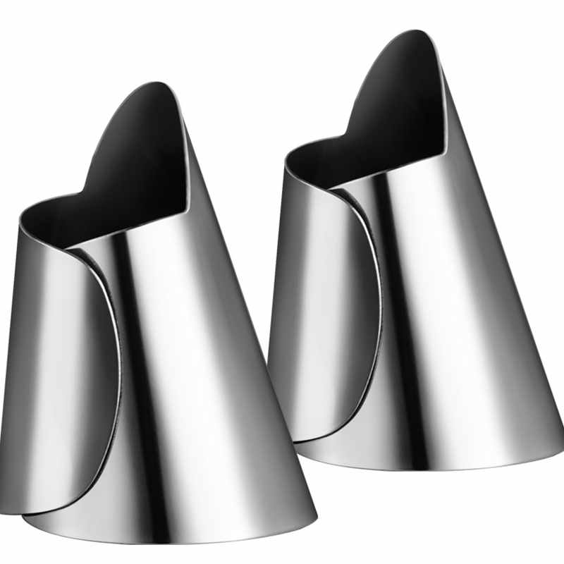 CTREE 1 Pair Stainless Steel Finger Protector Peeling Nut shell Kitchen Cutting Anti-Finger Protection Tools C267: Default Title