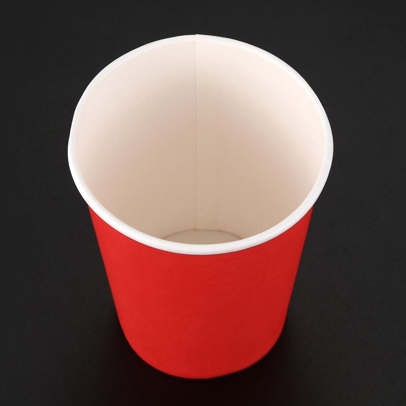 40Pcs Paper Cups (9Oz) - Plain Effen Kleuren Verjaardagsfeestje Servies Catering - 20Pcs Green & 20Pcs Rood