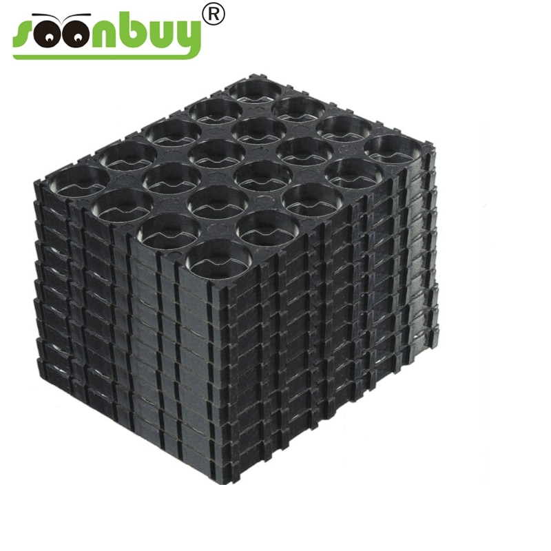 Soonbuy 10 Pcs 4X5 Black Cell 18650 Batterijen Spacer Beugels Uitstralende Plastic Shell Beugel