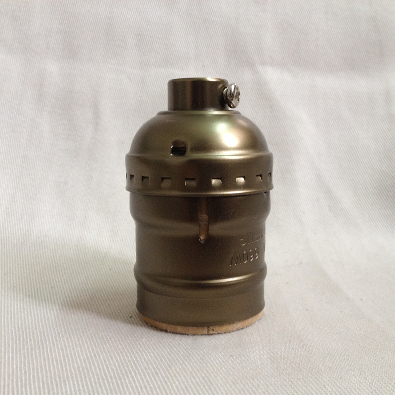 Aluminiumsockel  e26 ul lamphållare 110v/220v amerikanska små lampsockelbrytare gör-det-själv lamptillbehör: Grön