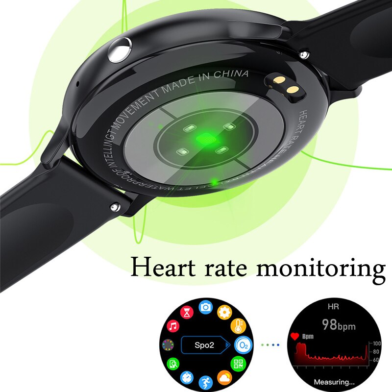 Smart Horloge Mannen Bluetooth Call Spelen Muziek Fitness Armband Smartwatch Vrouwen IP67 Full Touch Sport Digitale Horloge Voor Android Ios